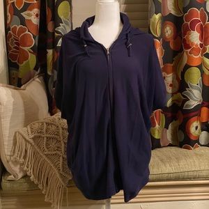 Chico’s Dolman S/S Hooded Zip Top (Chico’s sz 2)